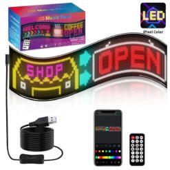 GLOBOSTAR® MATRIX GLB-106-0011 Εύκαμπτη Κυλιόμενη Ψηφιακή Επιγραφή 93x20cm P4.5 192×32 Pixel LED 20W AC 220-240V Αδιάβροχο IP65 Πολύχρωμο RGB – Bluetooth Control μέσω iPIXEL APP – Μ93 x Π0.4 x Υ20cm – 2 Χρόνια Εγγύηση