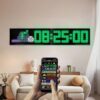 GLOBOSTAR® MATRIX GLB-106-0012 Εύκαμπτη Κυλιόμενη Ψηφιακή Επιγραφή 145x28cm P7 192×32 Pixel LED 20W AC 220-240V Αδιάβροχο IP65 Πολύχρωμο RGB – Bluetooth Control μέσω iPIXEL APP – Μ145 x Π0.4 x Υ28cm – 2 Χρόνια Εγγύηση