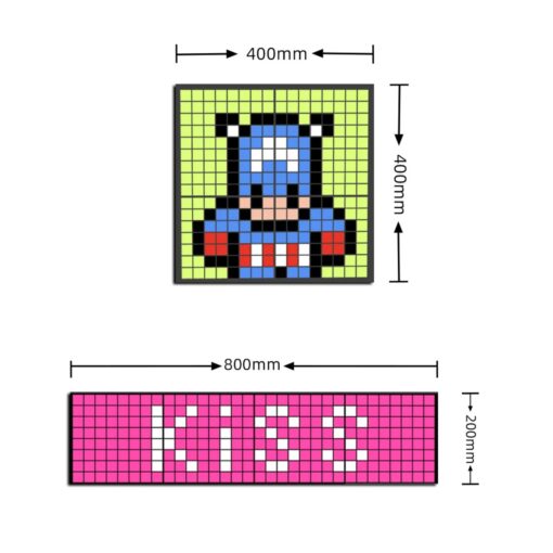 GLOBOSTAR® MATRIX GLB-106-0016 Κυλιόμενη Ψηφιακή Επιγραφή 40x40cm P24.6 32×32 Pixel LED 20W AC 220-240V IP20 Πολύχρωμο RGB – Bluetooth Control μέσω iPIXEL APP – Μ40 x Π2.6 x Υ40cm – 2 Χρόνια Εγγύηση
