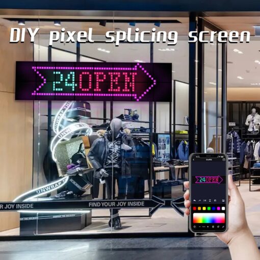 GLOBOSTAR® MATRIX GLB-106-0017 Κυλιόμενη Ψηφιακή Επιγραφή 80x80cm P24.6 64×64 Pixel LED 120W AC 220-240V IP20 Πολύχρωμο RGB – Bluetooth Control μέσω iPIXEL APP – Μ80 x Π2.6 x Υ80cm – 2 Χρόνια Εγγύηση