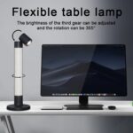 GLOBOSTAR® DESTINY GLB-106-0019 Επιτραπέζιο Φωτιστικό Πορτατίφ με RF Ασύρματο Χειριστήριο & Λειτουργία μέσω WiFi APP LED 10W 600lm 180° AC 220-240V IP20 Πολύχρωμο RGB Dimmable – Sanan SMD Chip – Μαύρο – Μ14 x Π14 x Υ40.5cm – 2 Χρόνια Εγγύηση