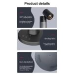 GLOBOSTAR® DESTINY GLB-106-0019 Επιτραπέζιο Φωτιστικό Πορτατίφ με RF Ασύρματο Χειριστήριο & Λειτουργία μέσω WiFi APP LED 10W 600lm 180° AC 220-240V IP20 Πολύχρωμο RGB Dimmable – Sanan SMD Chip – Μαύρο – Μ14 x Π14 x Υ40.5cm – 2 Χρόνια Εγγύηση