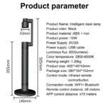 GLOBOSTAR® DESTINY GLB-106-0020 Επιτραπέζιο Φωτιστικό Πορτατίφ με RF Ασύρματο Χειριστήριο & Λειτουργία μέσω WiFi APP LED 10W 600lm 180° AC 220-240V IP20 Πολύχρωμο RGB Dimmable – Sanan SMD Chip – Μαύρο – Μ14 x Π14 x Υ50cm – 2 Χρόνια Εγγύηση