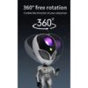 GLOBOSTAR® GALAXY GLB-106-0021 Επιτραπέζιο Φωτιστικό Πορτατίφ Προτζέκτορας Starry Sky με RF Ασύρματο Χειριστήριο LED 6W 360lm 180° AC 220-240V IP20 Πολύχρωμο RGB Dimmable – Sanan SMD Chip – Γκρι & Μαύρο – Μ12.5 x Π12.5 x Υ31cm – 2 Χρόνια Εγγύηση