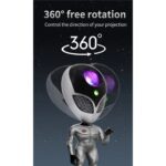 GLOBOSTAR® GALAXY GLB-106-0021 Επιτραπέζιο Φωτιστικό Πορτατίφ Προτζέκτορας Starry Sky με RF Ασύρματο Χειριστήριο LED 6W 360lm 180° AC 220-240V IP20 Πολύχρωμο RGB Dimmable – Sanan SMD Chip – Γκρι & Μαύρο – Μ12.5 x Π12.5 x Υ31cm – 2 Χρόνια Εγγύηση