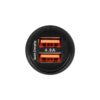 GLOBOSTAR® MATRIX GLB-106-0025 Τροφοδοτικό/Φορτιστής Αυτοκινήτου με 1 x USB 2.4A & 1 x USB-C 2.4A για Εύκαμπτη Κυλιόμενη Ψηφιακή Επιγραφή 12W AC 220-240V σε DC 5V IP20 – Μ6.6 x Π2.8 x Υ2.8cm – 2 Χρόνια Εγγύηση