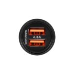 GLOBOSTAR® MATRIX GLB-106-0025 Τροφοδοτικό/Φορτιστής Αυτοκινήτου με 1 x USB 2.4A & 1 x USB-C 2.4A για Εύκαμπτη Κυλιόμενη Ψηφιακή Επιγραφή 12W AC 220-240V σε DC 5V IP20 – Μ6.6 x Π2.8 x Υ2.8cm – 2 Χρόνια Εγγύηση