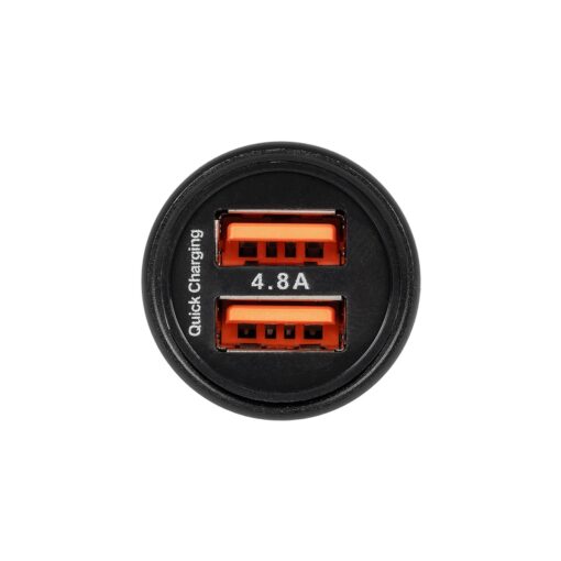 GLOBOSTAR® MATRIX GLB-106-0025 Τροφοδοτικό/Φορτιστής Αυτοκινήτου με 1 x USB 2.4A & 1 x USB-C 2.4A για Εύκαμπτη Κυλιόμενη Ψηφιακή Επιγραφή 12W AC 220-240V σε DC 5V IP20 – Μ6.6 x Π2.8 x Υ2.8cm – 2 Χρόνια Εγγύηση