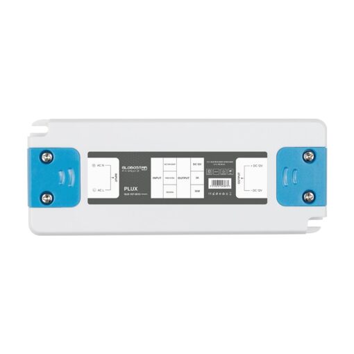 GLOBOSTAR® PLUX GLB-107-0010 Τροφοδοτικό/Μετασχηματιστής Class II SELV 36W 3A AC 220-240V σε DC 12V IP20 – Λευκό Ματ – Μ12.8 x Π5 x Υ1.5cm – 3 Χρόνια Εγγύηση