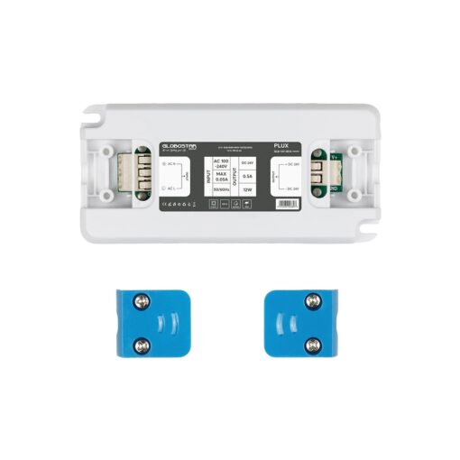 GLOBOSTAR® PLUX GLB-107-0012 Τροφοδοτικό/Μετασχηματιστής Class II SELV 12W 0.5A AC 220-240V σε DC 24V IP20 – Λευκό Ματ – Μ9.9 x Π4.6 x Υ1.1cm – 3 Χρόνια Εγγύηση