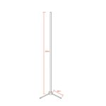 Μοντέρνο Minimal Επιδαπέδιο Μαύρο Φωτιστικό 200cm LED 40 Watt με Ασύρματο Χειριστήριο 2.4G RF,  Λειτουργία μέσω WiFi APP & Dimmer RGBW+WW Πολύχρωμο – Ψυχρό – Ημέρας – Θερμό GloboStar ALIEN Design GLOBO-200-12