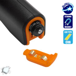 Alternative view of Mini Φορητός Φακός PEN COB LED Πορτοκαλί Χρώμα GloboStar 07011