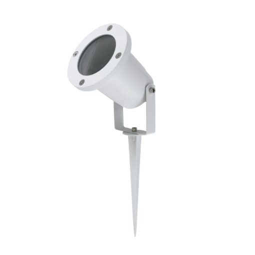 kelvo® GARDELINI KLV-101-0003 Φωτιστικό Σποτ Κήπου για Φυτά & Δέντρα με Καρφωτή Βάση για Λάμπα MR16 με Ντουί GU10 AC 220-240V Αδιάβροχο IP65 – Λευκό Ματ – Μ10 x Π10 x Υ30cm
