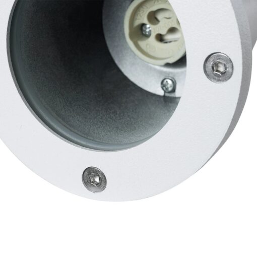kelvo® GARDELINI KLV-101-0003-V2 Φωτιστικό Σποτ Τοίχου με Βάση για Λάμπα MR16 με Ντουί GU10 AC 220-240V Αδιάβροχο IP65 –  Λευκό Ματ – Μ10 x Π10 x Υ30cm