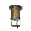 kelvo® GARDELINI KLV-101-0005-V2 Φωτιστικό Σποτ Τοίχου με Βάση για Λάμπα MR16 με Ντουί GU10 AC 220-240V Αδιάβροχο IP65 –  Χρυσό Εφέ Σκουριάς Ματ – Μ10 x Π10 x Υ30cm