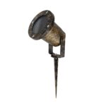 kelvo® GARDELINI KLV-101-0005-V2 Φωτιστικό Σποτ Τοίχου με Βάση για Λάμπα MR16 με Ντουί GU10 AC 220-240V Αδιάβροχο IP65 –  Χρυσό Εφέ Σκουριάς Ματ – Μ10 x Π10 x Υ30cm