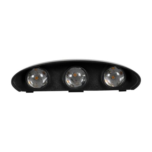 kelvo® SIXOAD KLV-101-0006 Φωτιστικό Τοίχου / Απλίκα LED 18W 1800lm 30° AC 220-240V Αδιάβροχο IP65 Θερμό Λευκό 2700K – CREE XPE Chip & TÜV SÜD Driver – Μαύρο Ματ – Μ17 x Π4 x Υ8cm – 5 Χρόνια Εγγύηση