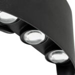 kelvo® SIXOAD KLV-101-0006 Φωτιστικό Τοίχου / Απλίκα LED 18W 1800lm 30° AC 220-240V Αδιάβροχο IP65 Θερμό Λευκό 2700K – CREE XPE Chip & TÜV SÜD Driver – Μαύρο Ματ – Μ17 x Π4 x Υ8cm – 5 Χρόνια Εγγύηση