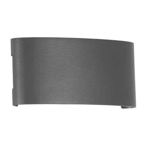 kelvo® SIXOAD KLV-101-0007 Φωτιστικό Τοίχου / Απλίκα LED 18W 1800lm 30° AC 220-240V Αδιάβροχο IP65 Θερμό Λευκό 2700K – CREE XPE Chip & TÜV SÜD Driver – Γκρι Ανθρακί Ματ – Μ17 x Π4 x Υ8cm – 5 Χρόνια Εγγύηση