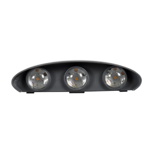 kelvo® SIXOAD KLV-101-0007 Φωτιστικό Τοίχου / Απλίκα LED 18W 1800lm 30° AC 220-240V Αδιάβροχο IP65 Θερμό Λευκό 2700K – CREE XPE Chip & TÜV SÜD Driver – Γκρι Ανθρακί Ματ – Μ17 x Π4 x Υ8cm – 5 Χρόνια Εγγύηση
