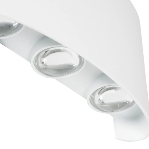 kelvo® SIXOAD KLV-101-0008 Φωτιστικό Τοίχου / Απλίκα LED 18W 1800lm 30° AC 220-240V Αδιάβροχο IP65 Θερμό Λευκό 2700K – CREE XPE Chip & TÜV SÜD Driver – Λευκό Ματ – Μ17 x Π4 x Υ8cm – 5 Χρόνια Εγγύηση