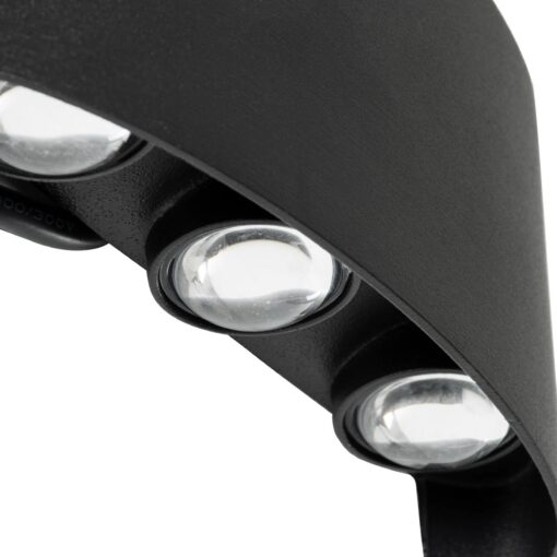 kelvo® SIXOAD KLV-101-0009 Φωτιστικό Τοίχου / Απλίκα LED 18W 1980lm 30° AC 220-240V Αδιάβροχο IP65 Φυσικό Λευκό 4500K – CREE XPE Chip & TÜV SÜD Driver – Μαύρο Ματ – Μ17 x Π4 x Υ8cm – 5 Χρόνια Εγγύηση