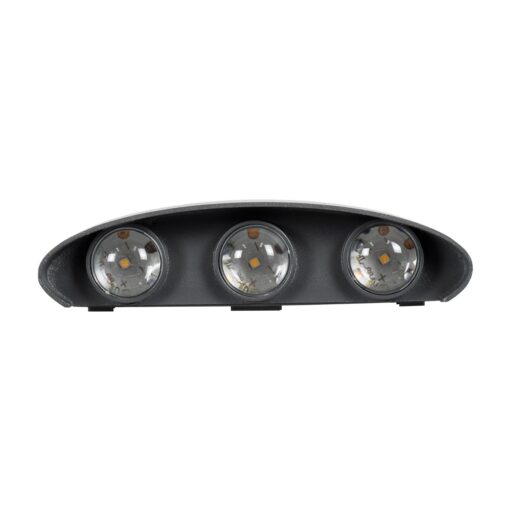 kelvo® SIXOAD KLV-101-0010 Φωτιστικό Τοίχου / Απλίκα LED 18W 1980lm 30° AC 220-240V Αδιάβροχο IP65 Φυσικό Λευκό 4500K – CREE XPE Chip & TÜV SÜD Driver – Γκρι Ανθρακί Ματ – Μ17 x Π4 x Υ8cm – 5 Χρόνια Εγγύηση