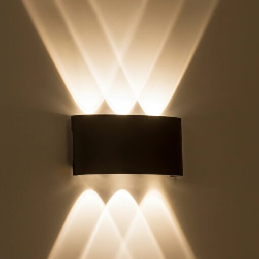kelvo® SIXOAD KLV-101-0010 Φωτιστικό Τοίχου / Απλίκα LED 18W 1980lm 30° AC 220-240V Αδιάβροχο IP65 Φυσικό Λευκό 4500K – CREE XPE Chip & TÜV SÜD Driver – Γκρι Ανθρακί Ματ – Μ17 x Π4 x Υ8cm – 5 Χρόνια Εγγύηση