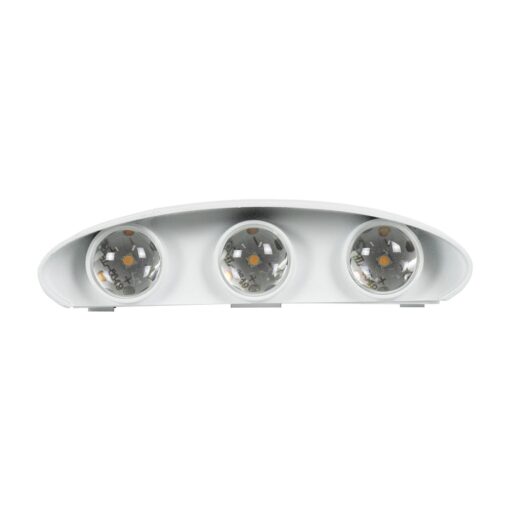 kelvo® SIXOAD KLV-101-0011 Φωτιστικό Τοίχου / Απλίκα LED 18W 1980lm 30° AC 220-240V Αδιάβροχο IP65 Φυσικό Λευκό 4500K – CREE XPE Chip & TÜV SÜD Driver – Λευκό Ματ – Μ17 x Π4 x Υ8cm – 5 Χρόνια Εγγύηση
