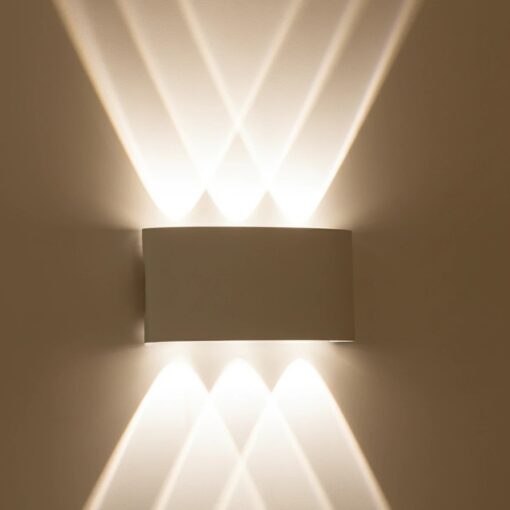 kelvo® SIXOAD KLV-101-0011 Φωτιστικό Τοίχου / Απλίκα LED 18W 1980lm 30° AC 220-240V Αδιάβροχο IP65 Φυσικό Λευκό 4500K – CREE XPE Chip & TÜV SÜD Driver – Λευκό Ματ – Μ17 x Π4 x Υ8cm – 5 Χρόνια Εγγύηση