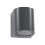 kelvo® MURANO KLV-101-0013 Φωτιστικό Τοίχου / Απλίκα για Λάμπα MR16 με Ντουί GU10 AC 220-240V Αδιάβροχο IP65 – Γκρι Ανθρακί Ματ – Μ8 x Π8 x Υ7cm