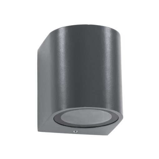 kelvo® MURANO KLV-101-0013 Φωτιστικό Τοίχου / Απλίκα για Λάμπα MR16 με Ντουί GU10 AC 220-240V Αδιάβροχο IP65 – Γκρι Ανθρακί Ματ – Μ8 x Π8 x Υ7cm