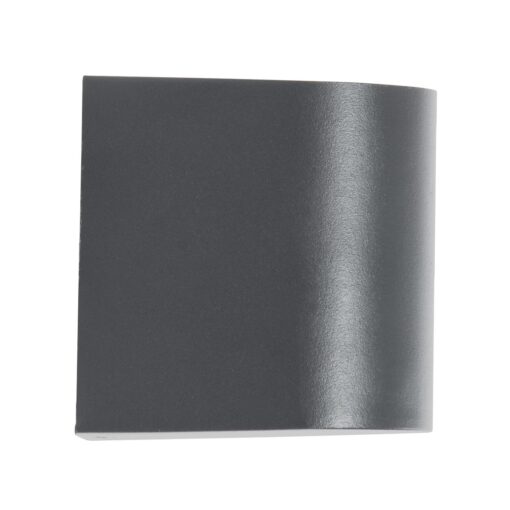kelvo® MURANO KLV-101-0013 Φωτιστικό Τοίχου / Απλίκα για Λάμπα MR16 με Ντουί GU10 AC 220-240V Αδιάβροχο IP65 – Γκρι Ανθρακί Ματ – Μ8 x Π8 x Υ7cm
