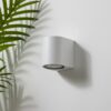 kelvo® MURANO KLV-101-0014 Φωτιστικό Τοίχου / Απλίκα για Λάμπα MR16 με Ντουί GU10 AC 220-240V Αδιάβροχο IP65 – Λευκό Ματ – Μ8 x Π8 x Υ7cm