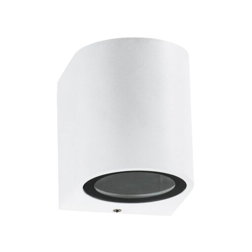 kelvo® MURANO KLV-101-0014 Φωτιστικό Τοίχου / Απλίκα για Λάμπα MR16 με Ντουί GU10 AC 220-240V Αδιάβροχο IP65 – Λευκό Ματ – Μ8 x Π8 x Υ7cm