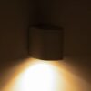 kelvo® MURANO KLV-101-0014 Φωτιστικό Τοίχου / Απλίκα για Λάμπα MR16 με Ντουί GU10 AC 220-240V Αδιάβροχο IP65 – Λευκό Ματ – Μ8 x Π8 x Υ7cm