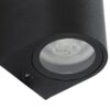 kelvo® MURANO KLV-101-0015 Φωτιστικό Τοίχου / Απλίκα για 2 Λάμπες MR16 με Ντουί GU10 AC 220-240V Αδιάβροχο IP65 – Μαύρο Ματ – Μ8 x Π8 x Υ15cm