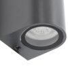 kelvo® MURANO KLV-101-0016 Φωτιστικό Τοίχου / Απλίκα για 2 Λάμπες MR16 με Ντουί GU10 AC 220-240V Αδιάβροχο IP65 – Γκρι Ανθρακί Ματ – Μ8 x Π8 x Υ15cm
