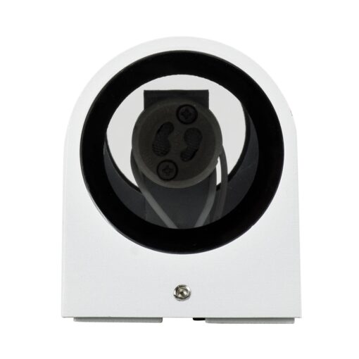 kelvo® MURANO KLV-101-0017 Φωτιστικό Τοίχου / Απλίκα για 2 Λάμπες MR16 με Ντουί GU10 AC 220-240V Αδιάβροχο IP65 – Λευκό Ματ – Μ8 x Π8 x Υ15cm