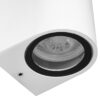 kelvo® MURANO KLV-101-0017 Φωτιστικό Τοίχου / Απλίκα για 2 Λάμπες MR16 με Ντουί GU10 AC 220-240V Αδιάβροχο IP65 – Λευκό Ματ – Μ8 x Π8 x Υ15cm