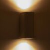 kelvo® MURANO KLV-101-0017 Φωτιστικό Τοίχου / Απλίκα για 2 Λάμπες MR16 με Ντουί GU10 AC 220-240V Αδιάβροχο IP65 – Λευκό Ματ – Μ8 x Π8 x Υ15cm