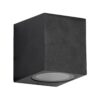 kelvo® BURANO KLV-101-0018 Φωτιστικό Τοίχου / Απλίκα για Λάμπα MR16 με Ντουί GU10 AC 220-240V Αδιάβροχο IP65 – Μαύρο Ματ – Μ8 x Π8 x Υ7cm