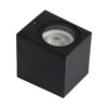 kelvo® BURANO KLV-101-0018 Φωτιστικό Τοίχου / Απλίκα για Λάμπα MR16 με Ντουί GU10 AC 220-240V Αδιάβροχο IP65 – Μαύρο Ματ – Μ8 x Π8 x Υ7cm