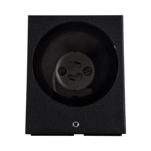 kelvo® BURANO KLV-101-0018 Φωτιστικό Τοίχου / Απλίκα για Λάμπα MR16 με Ντουί GU10 AC 220-240V Αδιάβροχο IP65 – Μαύρο Ματ – Μ8 x Π8 x Υ7cm