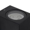 kelvo® BURANO KLV-101-0018 Φωτιστικό Τοίχου / Απλίκα για Λάμπα MR16 με Ντουί GU10 AC 220-240V Αδιάβροχο IP65 – Μαύρο Ματ – Μ8 x Π8 x Υ7cm