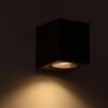 kelvo® BURANO KLV-101-0018 Φωτιστικό Τοίχου / Απλίκα για Λάμπα MR16 με Ντουί GU10 AC 220-240V Αδιάβροχο IP65 – Μαύρο Ματ – Μ8 x Π8 x Υ7cm