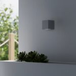 kelvo® BURANO KLV-101-0019 Φωτιστικό Τοίχου / Απλίκα για Λάμπα MR16 με Ντουί GU10 AC 220-240V Αδιάβροχο IP65 – Γκρι Ανθρακί Ματ – Μ8 x Π8 x Υ7cm