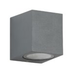 kelvo® BURANO KLV-101-0019 Φωτιστικό Τοίχου / Απλίκα για Λάμπα MR16 με Ντουί GU10 AC 220-240V Αδιάβροχο IP65 – Γκρι Ανθρακί Ματ – Μ8 x Π8 x Υ7cm