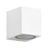 kelvo® BURANO KLV-101-0020 Φωτιστικό Τοίχου / Απλίκα για Λάμπα MR16 με Ντουί GU10 AC 220-240V Αδιάβροχο IP65 – Λευκό Ματ – Μ8 x Π8 x Υ7cm