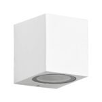 kelvo® BURANO KLV-101-0020 Φωτιστικό Τοίχου / Απλίκα για Λάμπα MR16 με Ντουί GU10 AC 220-240V Αδιάβροχο IP65 – Λευκό Ματ – Μ8 x Π8 x Υ7cm